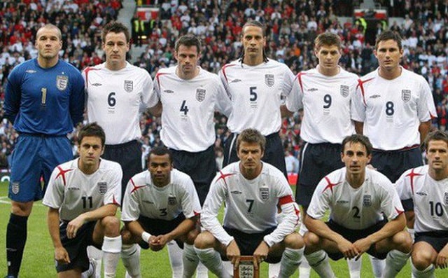 Frank Lampard trong đội hình của đội tuyển Anh