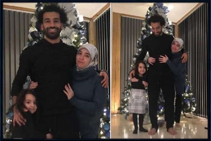 Mohamed Salah cùng vợ và con gái