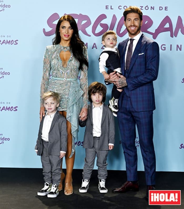 Sergio Ramos và vợ cùng 3 con nhỏ