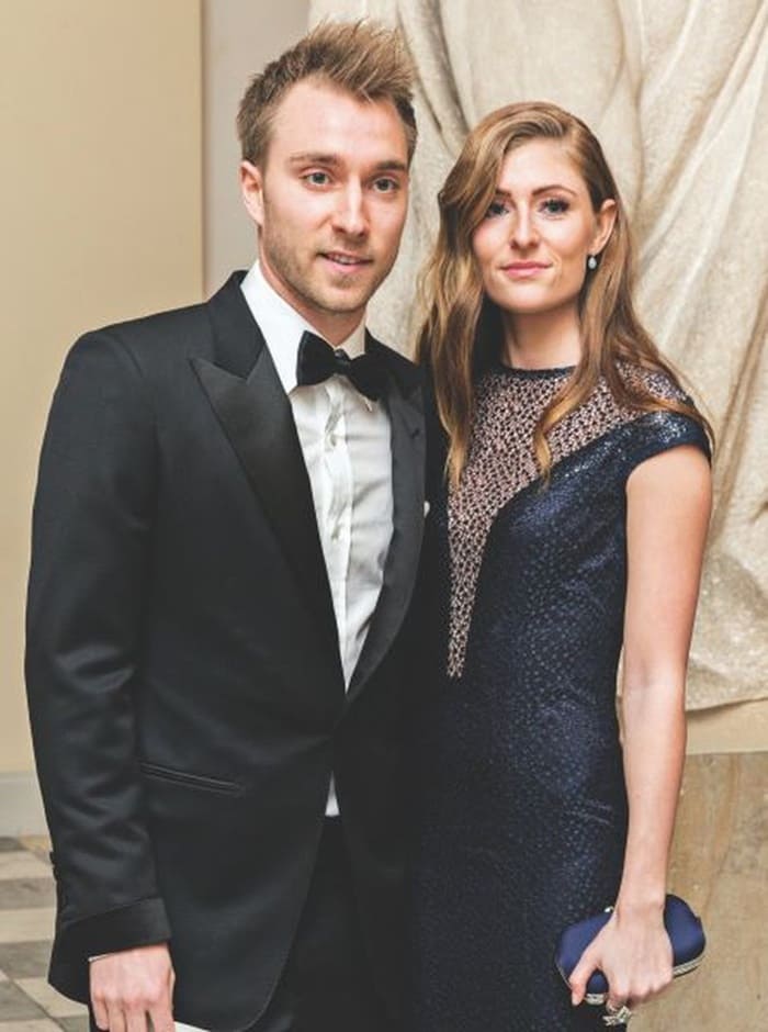 Christian Eriksen và vợ 